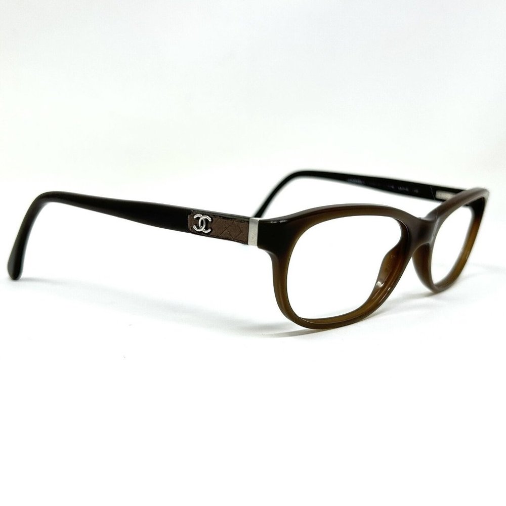 Rare Authentic Chanel 3236-Q c.1276 Brown 53mm Frames Eyeglasses Frame No Lenses - Picture 15 of 15